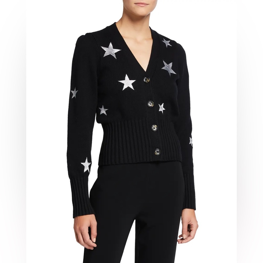 Cinq a Sept Morgan Embroidered Star Cardigan - XS
